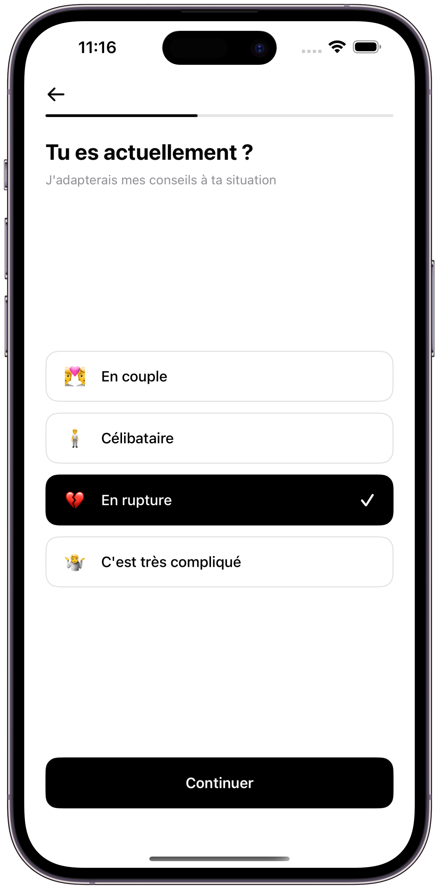 Étape 1 — Onboarding