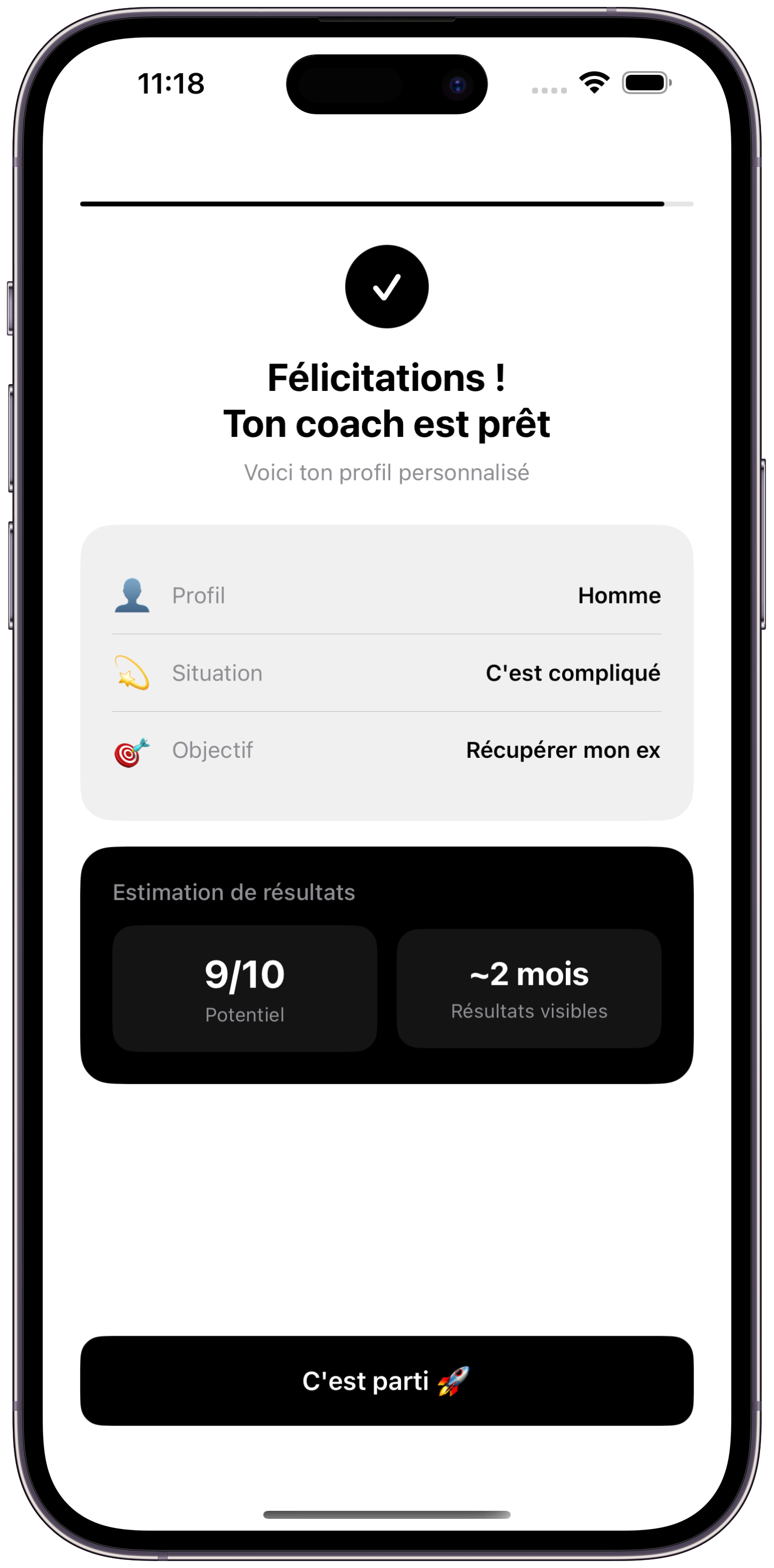 Étape 2 — Plan personnalisé