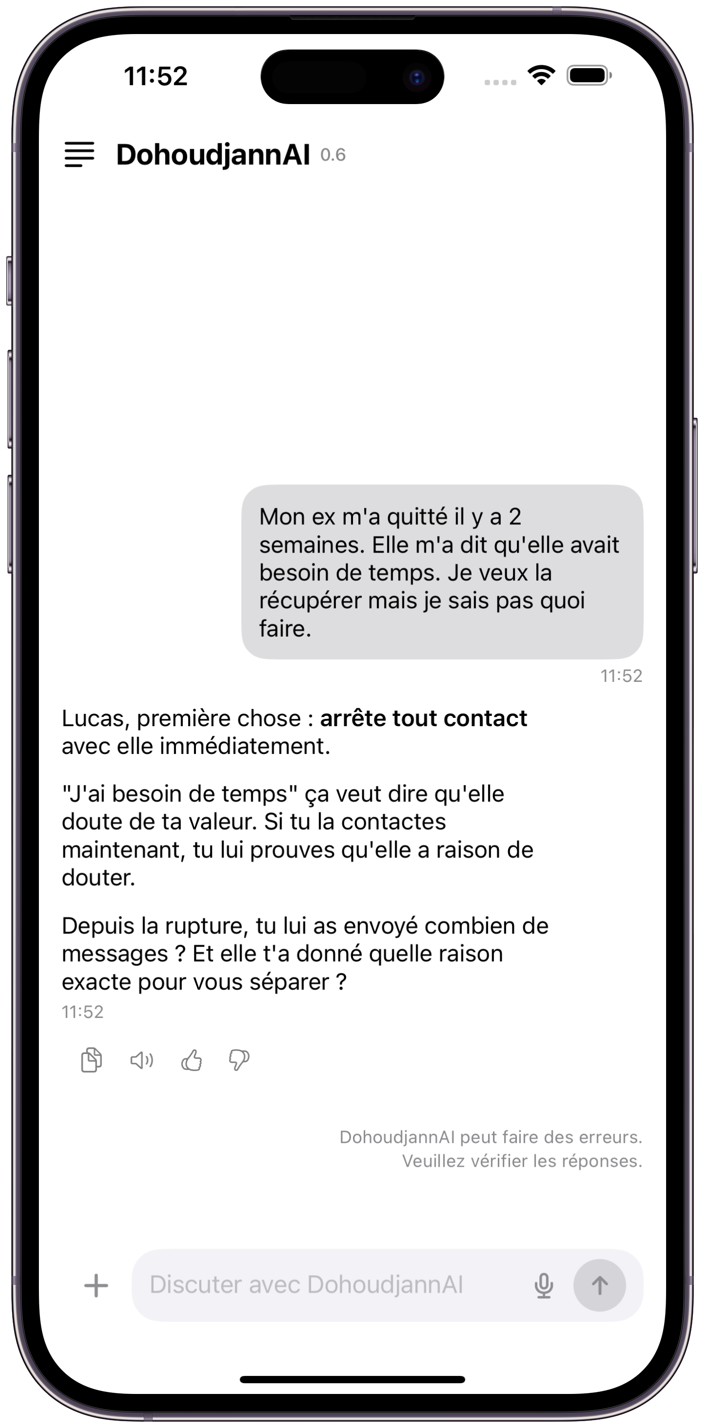 Étape 3 — Chat coaching
